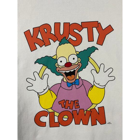 Simpsons Krusty The Clown Crewneck Sweatshirt Men's Billabong Pullover Medium - Picture 3 of 13